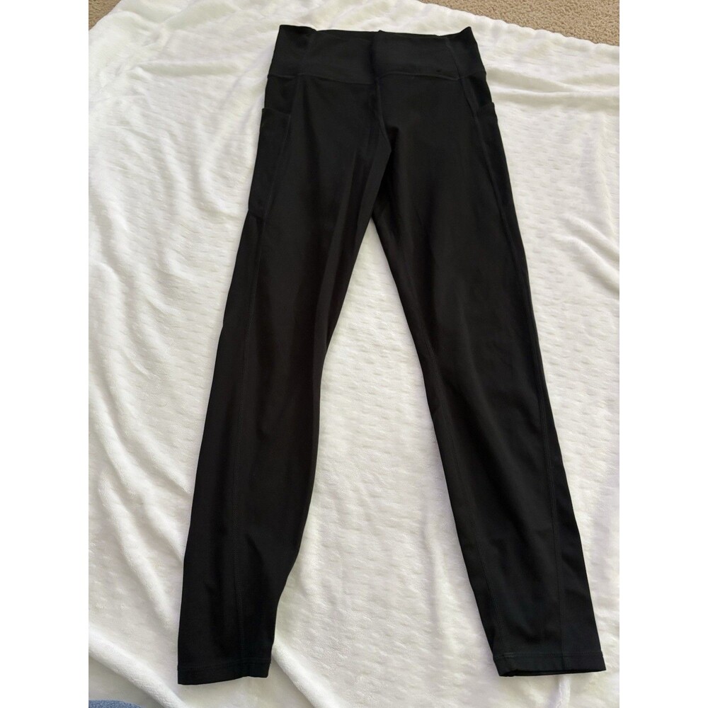 Fabletics Women's Size L Black Leggings High Waisted Pockets Activewear Stretch